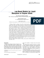 Darcy's Law-Based Models For Liquid Absorption in Polymer Wicks