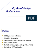 Reliability Based Design Optimization Outline