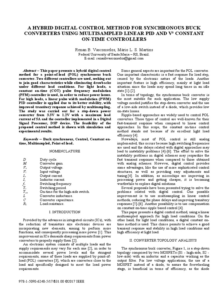 A Hybrid Digital Control Method For Synch PDF | PDF ...