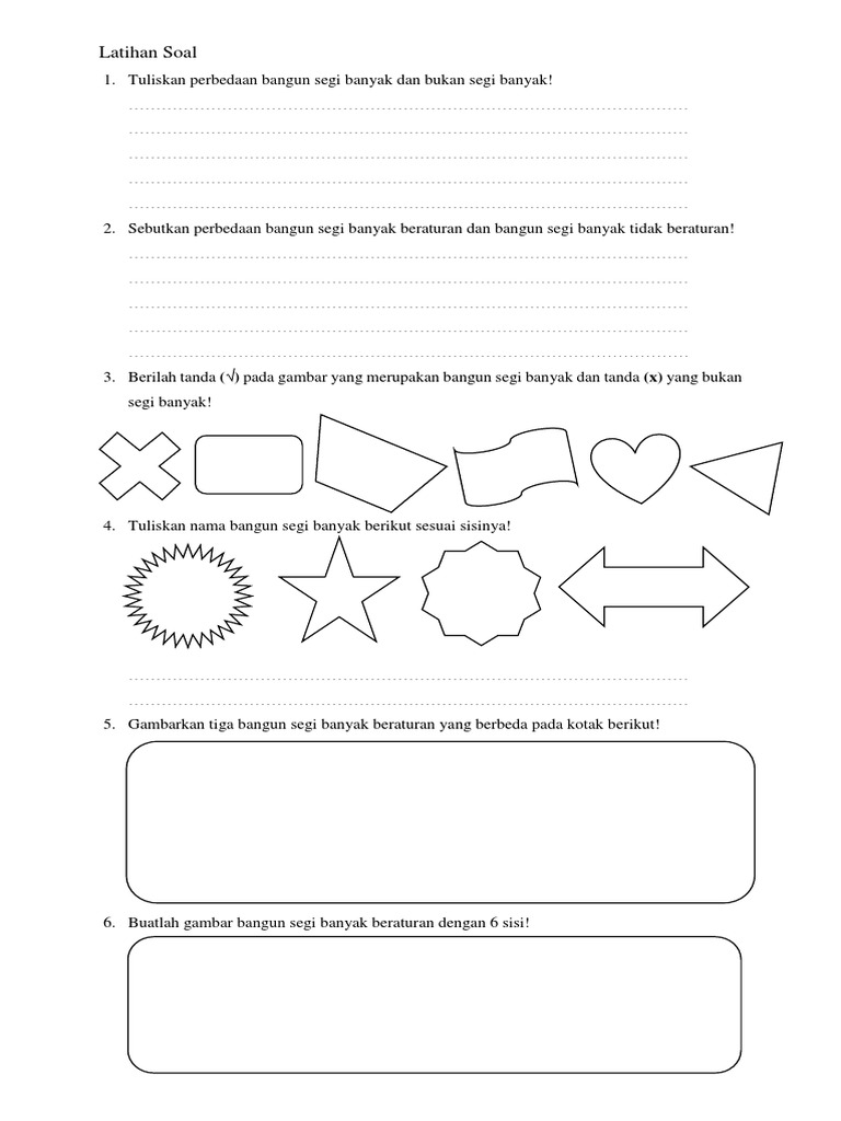 Latihan Soal Mtk Segi Banyak