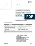 TSL257 - Sensor de Luz - Hoja de Datos