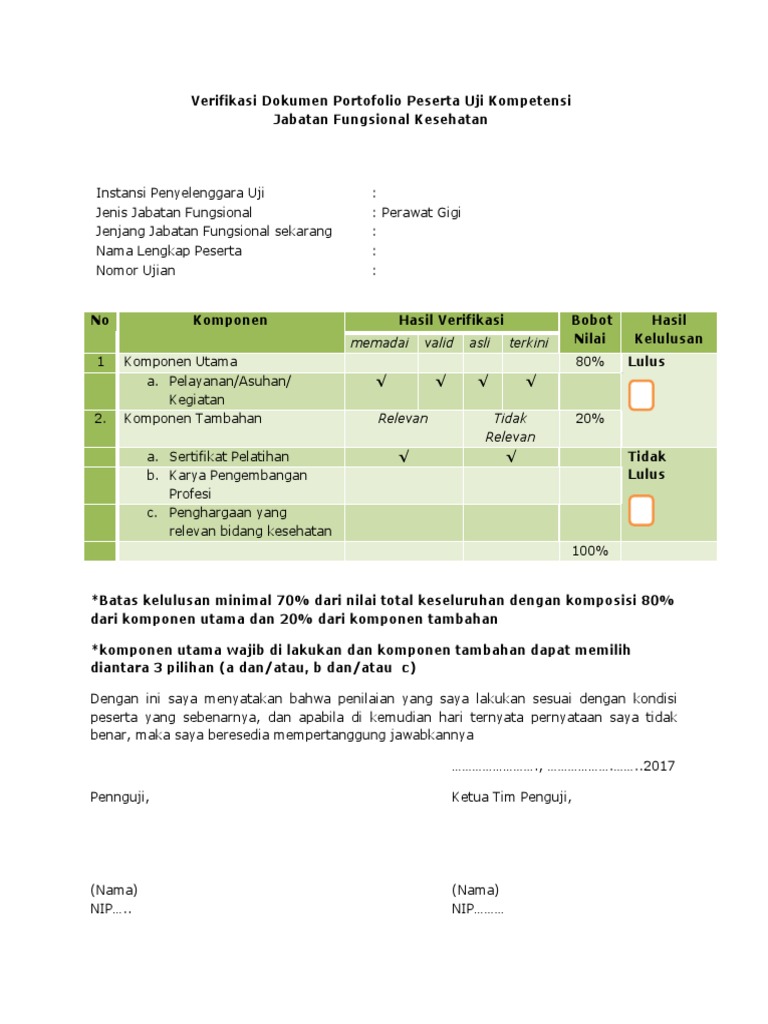 7 Portofolio Perawat Gigi