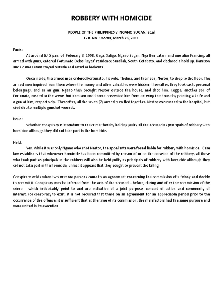 Special COmplex Crimes | PDF | Robbery | Homicide