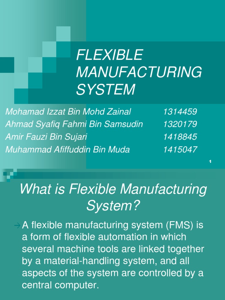Flexible Manufacturing System | PDF | Numerical Control | Systems