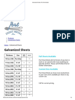 Galvanized Sheets - Port Sheet Metal