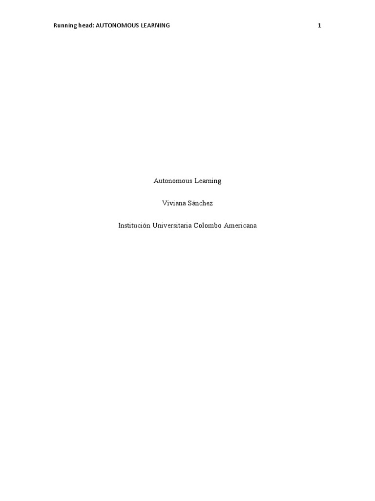 Understanding Autonomous Learning in Education | PDF | Autonomy | Learning