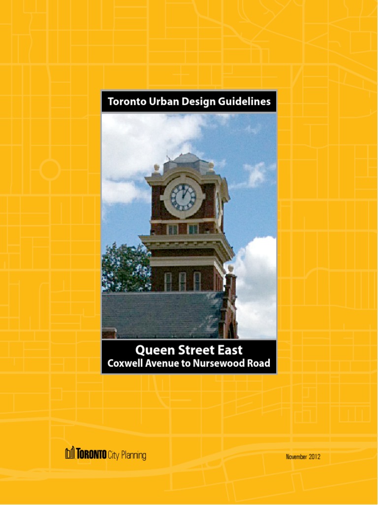 Queen Street East: Toronto Urban Design Guidelines | PDF | Street ...