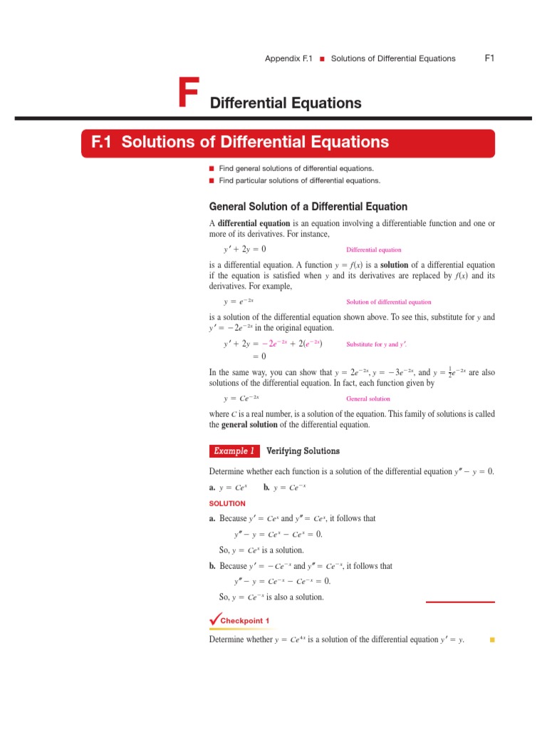 General Solution of a Differential Equation | PDF | Initial Condition ...