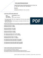 Tata Cara Penulisan Gelar PDF