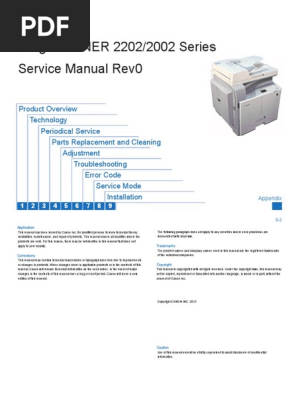 1service Manual Canon Ir2202 2002s | PDF | Electronic Circuits.