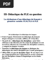 Définition de FLE, FLS et FLSCO | PDF | Langue française