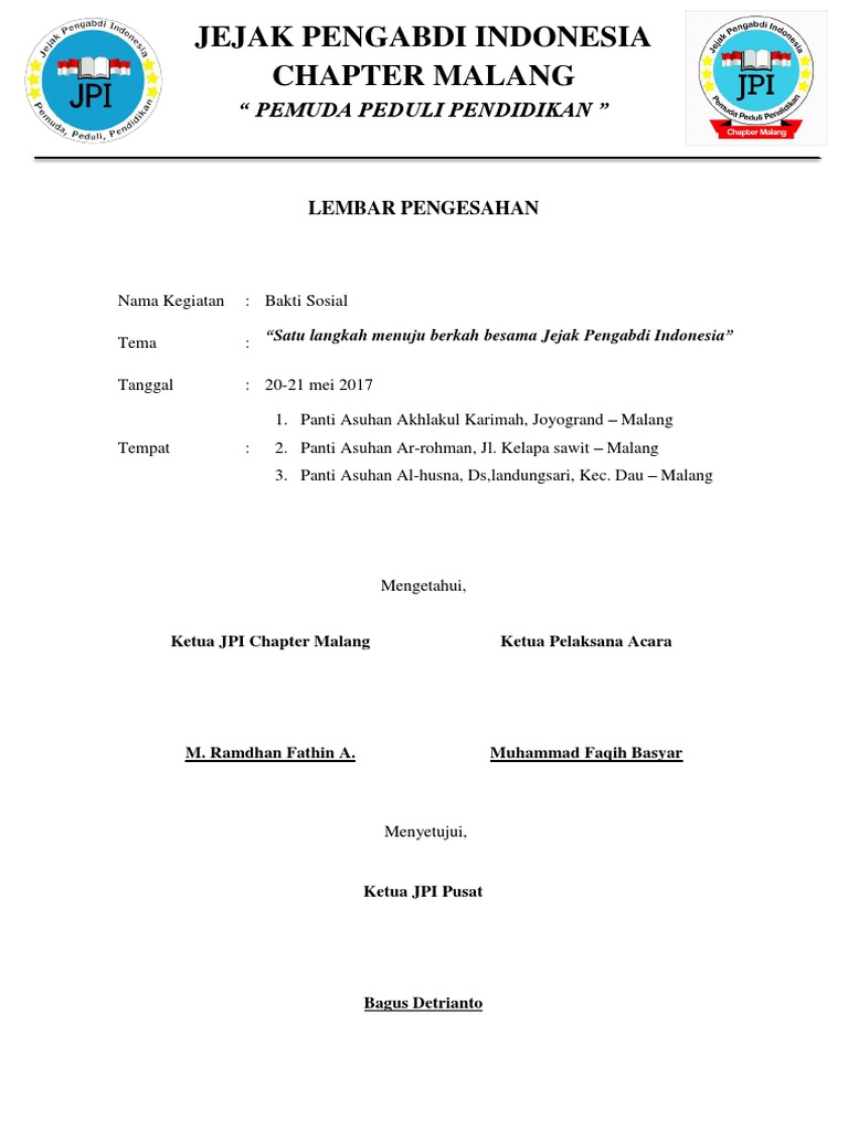 Contoh Laporan Kegiatan Bakti Sosial Di Panti Asuhan