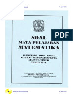 Soal Osn Matematika SD 2011 Tingkat Kabupaten PDF