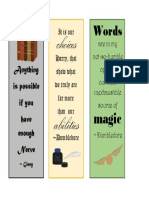 Harry Potter Book Marks