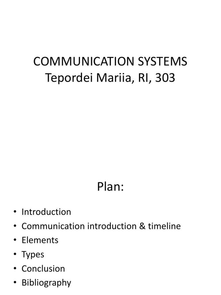 Overview of Communication Systems | PDF | Telecommunication ...