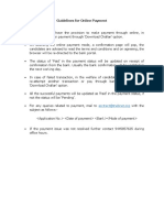 Guidlines For Online Payment PDF