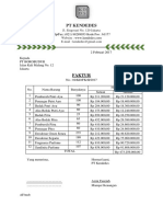 Surat Pengiriman Barang, Faktur, Packing List PT Kendedes