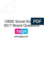 CBSE Social Science 2017 Board Questions