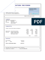 Factura Proforma Modelo de Plantilla y Definicion