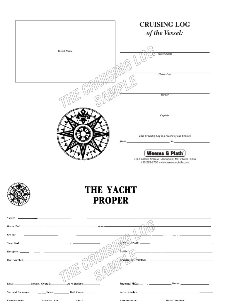 Vessel Cruising Log Template | PDF