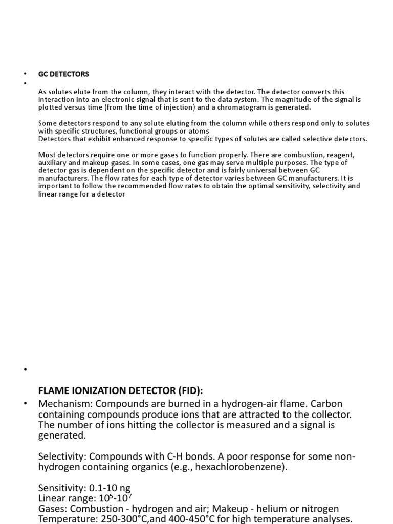 An InDepth Look at Common Gas Chromatography Detectors Their Mechanisms, Selectivities