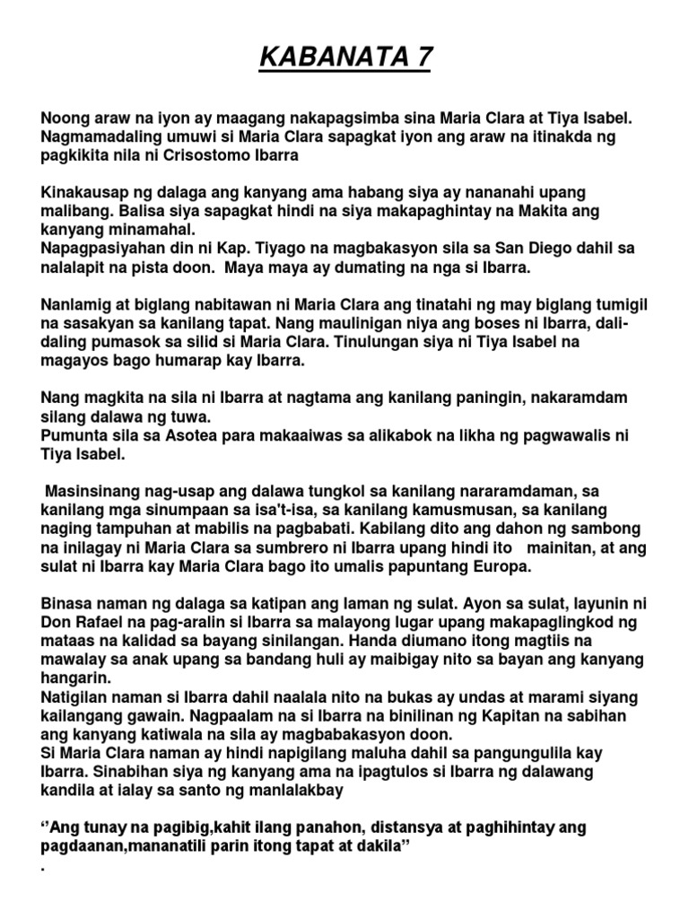 Kabanata 7 | PDF