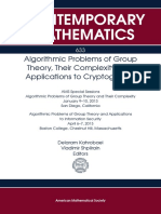 Algorithmic Problems of Group Theory, Their Complexity, And Cryptography