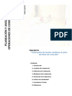 Planeacion y analisis de actividades de construccion-colocación de loseta cerámica