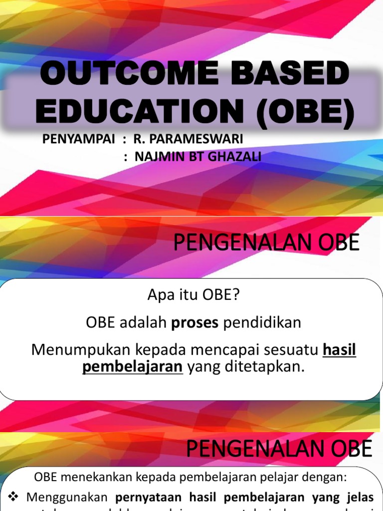 Pengenalan Outcome Based Education (OBE) | PDF | Karier & Perkembangan