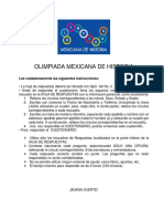 Primer Examen Piloto de La Olimpiada de Historia 2017