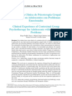 Psicoterapia Grupal Adolescentes Problemas Emocionales PDF