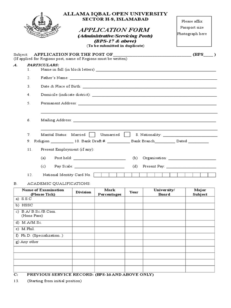 Administrative (BPS 17 & Above) | PDF | Identity Document | Government