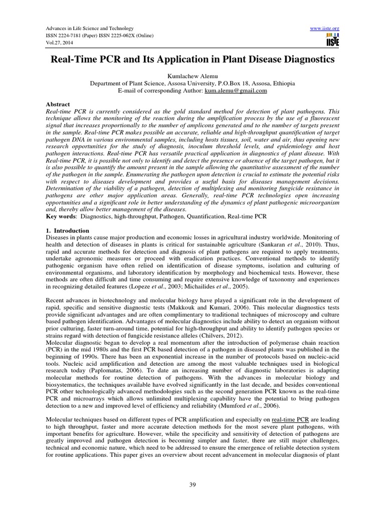 Realtime PCR | PDF | Real Time Polymerase Chain Reaction | Polymerase ...