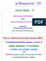 Marketing Management - 301: Lecture Note - 3
