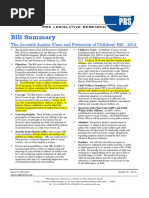 Bill Summary - Juvenile Justice