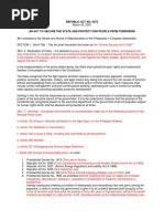 Republic Act No. 9372: Be It Enacted by The Senate and House of Representative of The Philippines in Congress Assembled