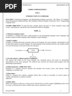 CS6660-Compiler Design 2m