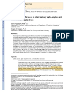 Developmental Differences in Infant Salivary Alpha-Amylase and Cortisol Responses to Stress