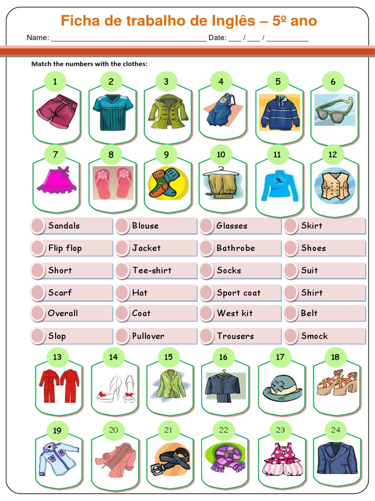 PRAC 3 - Clothes Vocabulary