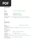 Matlab Code - : %Q4 %length of Impulse Response