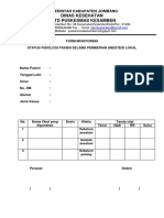 Form Monitoring Anestesi Lokal