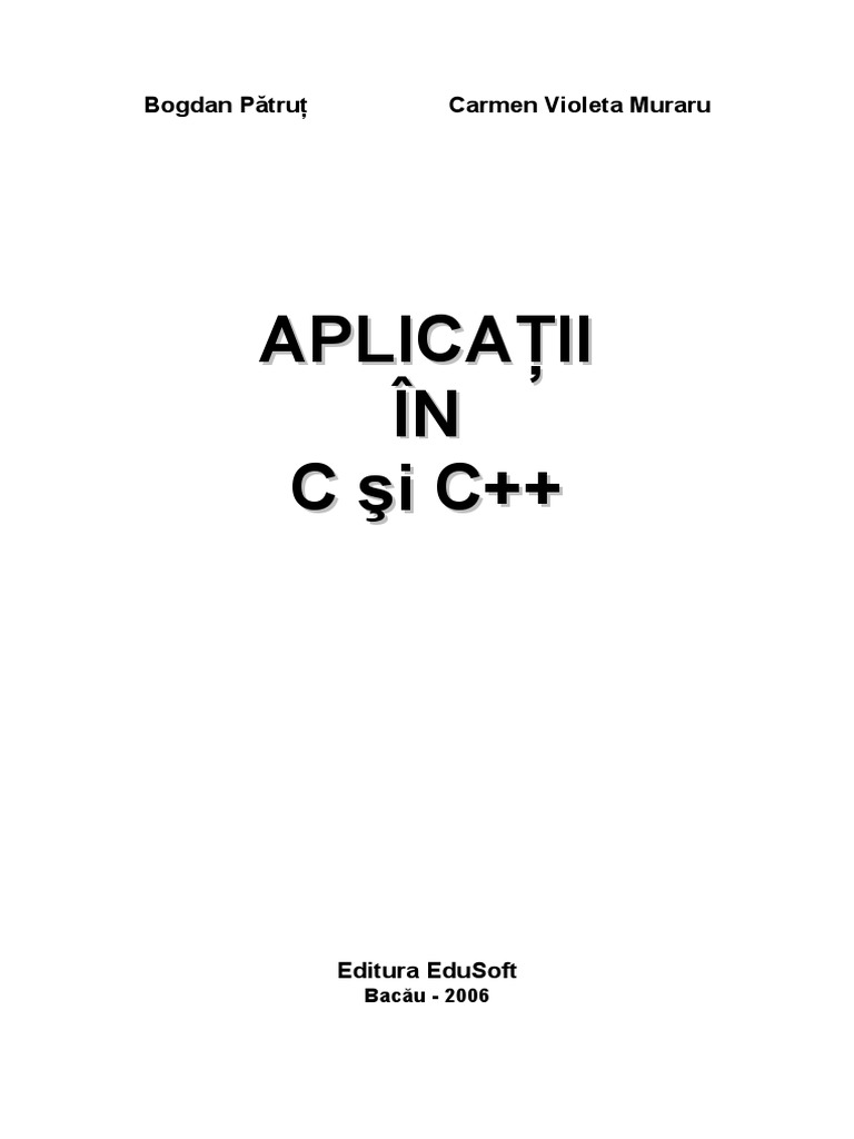 Aplicatii C CPP Patrut PDF | PDF