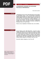 A Dignidade Humana Em Giovanni Pico Dela Mirandola