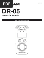 Tascam DR-05 Reference Manual