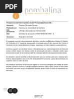 Perspectivas da historiografia Colonial Portuguesa (Século XX )