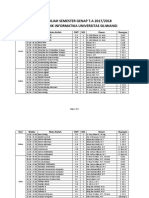 Jadwal Kuliah Semester Genap 2017-2018