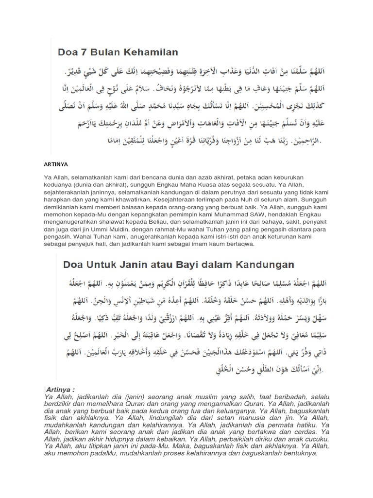 Doa Tasyakuran Hamil 4 Bulan