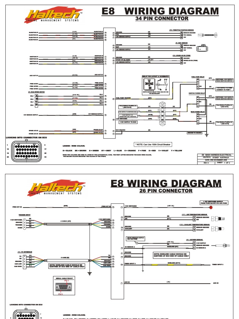 e8 Wiring Diagram[1] | Electrical Connector | Fuel Injection