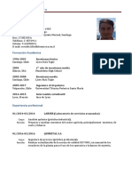 Perfil Profesional Osvaldo Lillo Cámpora Ingeniero Civil Químico