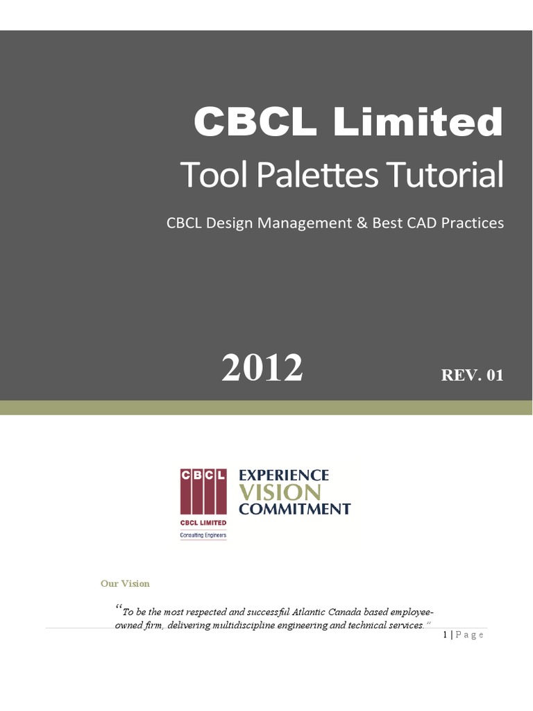 CBCL CAD Standards - Tool Palettes Tutorial | PDF | Icon (Computing ...
